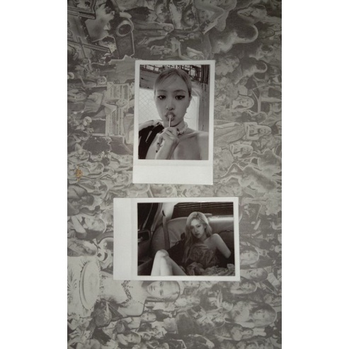 photocard polaroid rosé permen lolipop/mobil (rose Blackpink) sharing album -R-