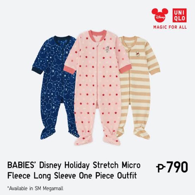 Uniqlo fleece baby jumpsuit baju dingin bayi jaket bayi newborn