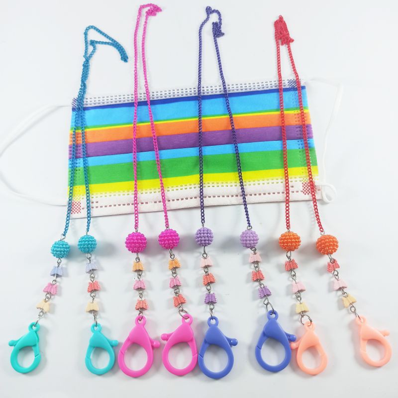 Strap Kalung Rantai Masker Kupu Korea -Lanyard Tali Strap Mask Kekinian Konektor Masker Hijab