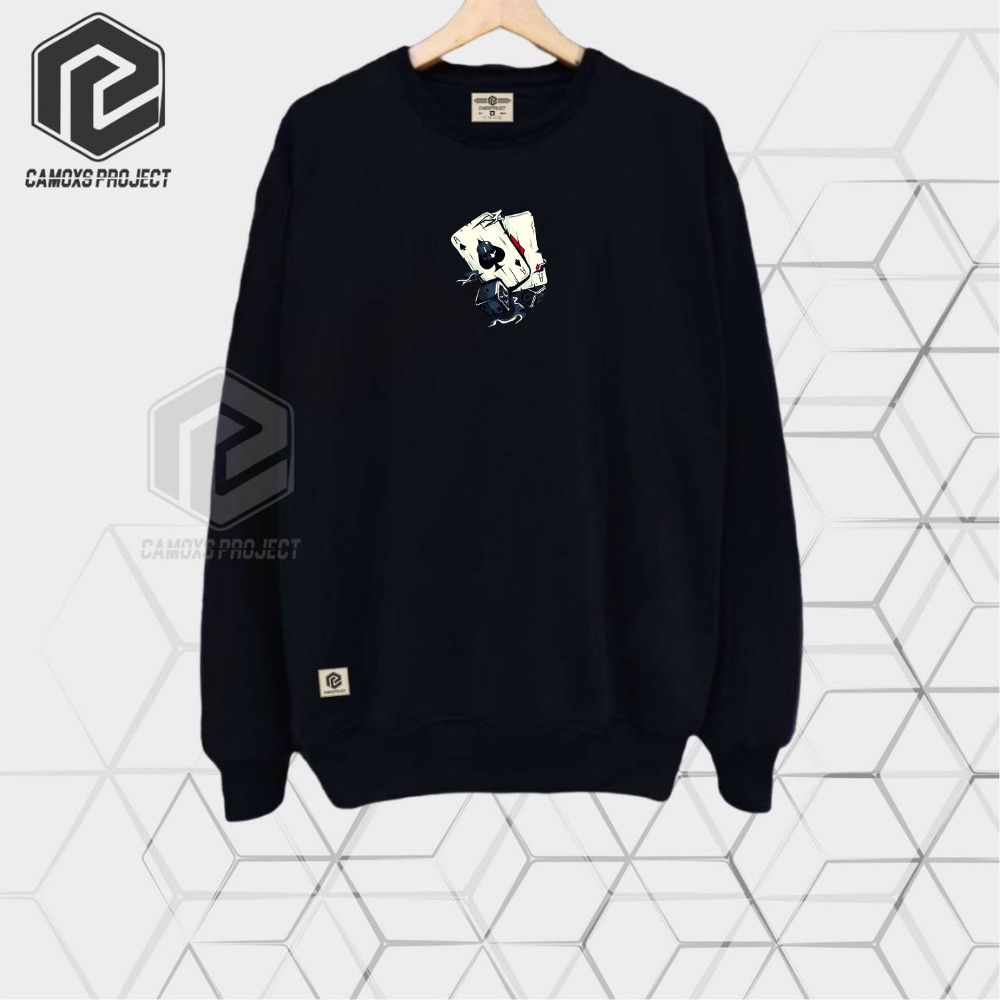 Sweater Pria Distro Cart Crewneck Pria Hitam Sablon Suiter Cowok Jumbo Switer Krunek Oversize Bigsize Swetear Cotton Flecee Terlaris Termurah