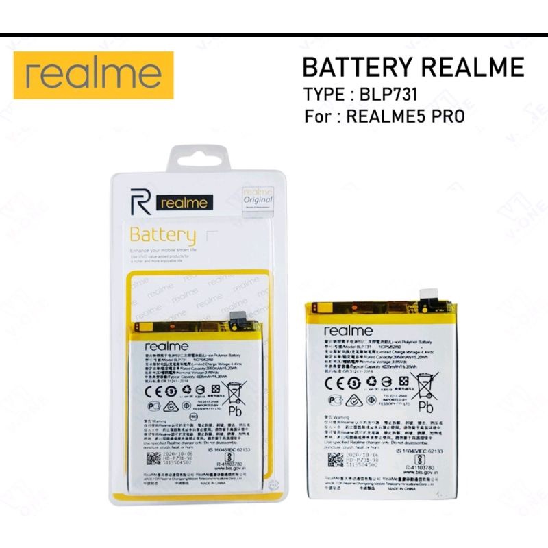 BATERAI BATRE FOR REALME 5 PRO BLP731 BATTERY