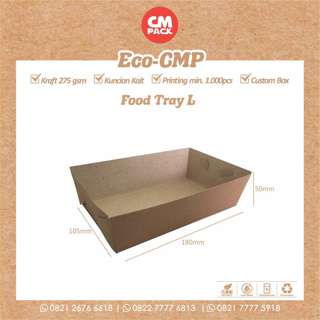 

CMP ECO KRAFT TRAY L ( 1 pack 50pcs )