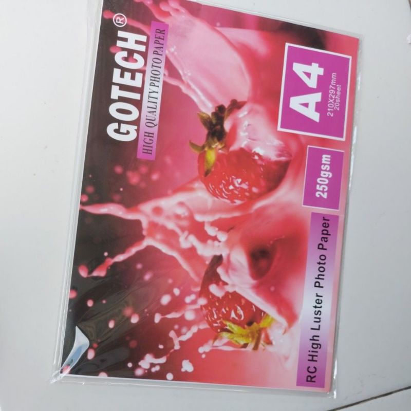

Kertas foto silky luster A4 professional 20 lembar anti air