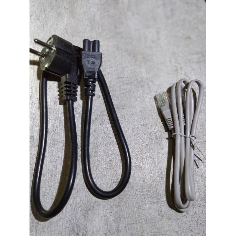 kabel power adaptor bonus kabel LAN 1 mtr