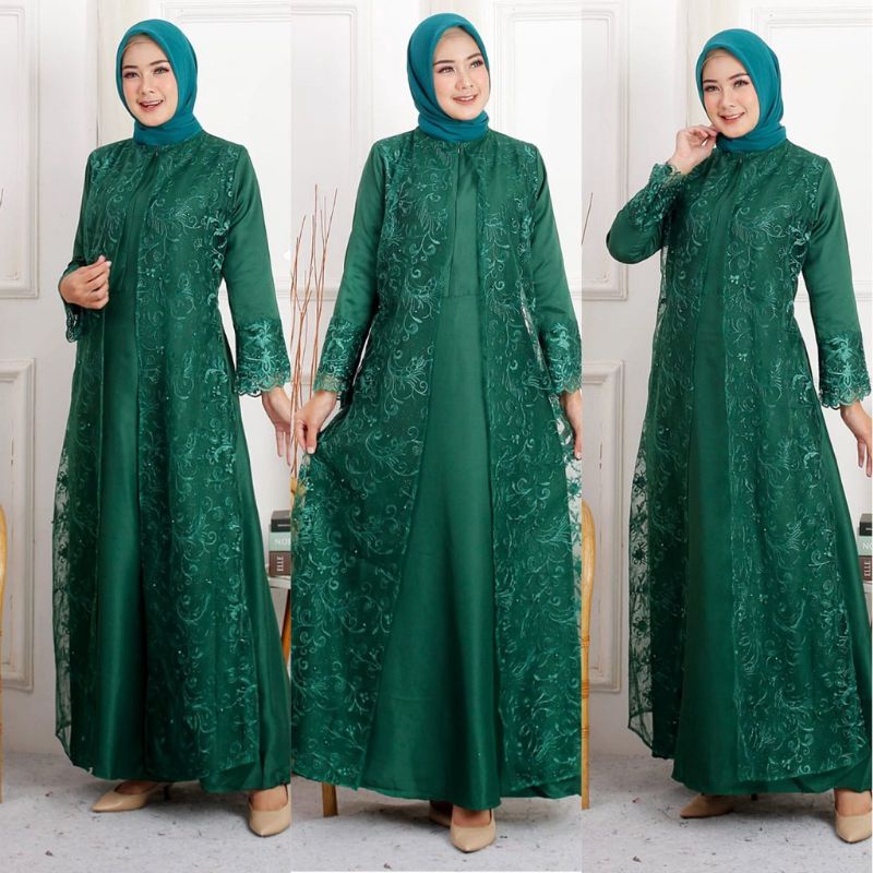 GAMIS BUSUI MAXI DRESS PESTA BRUKAT