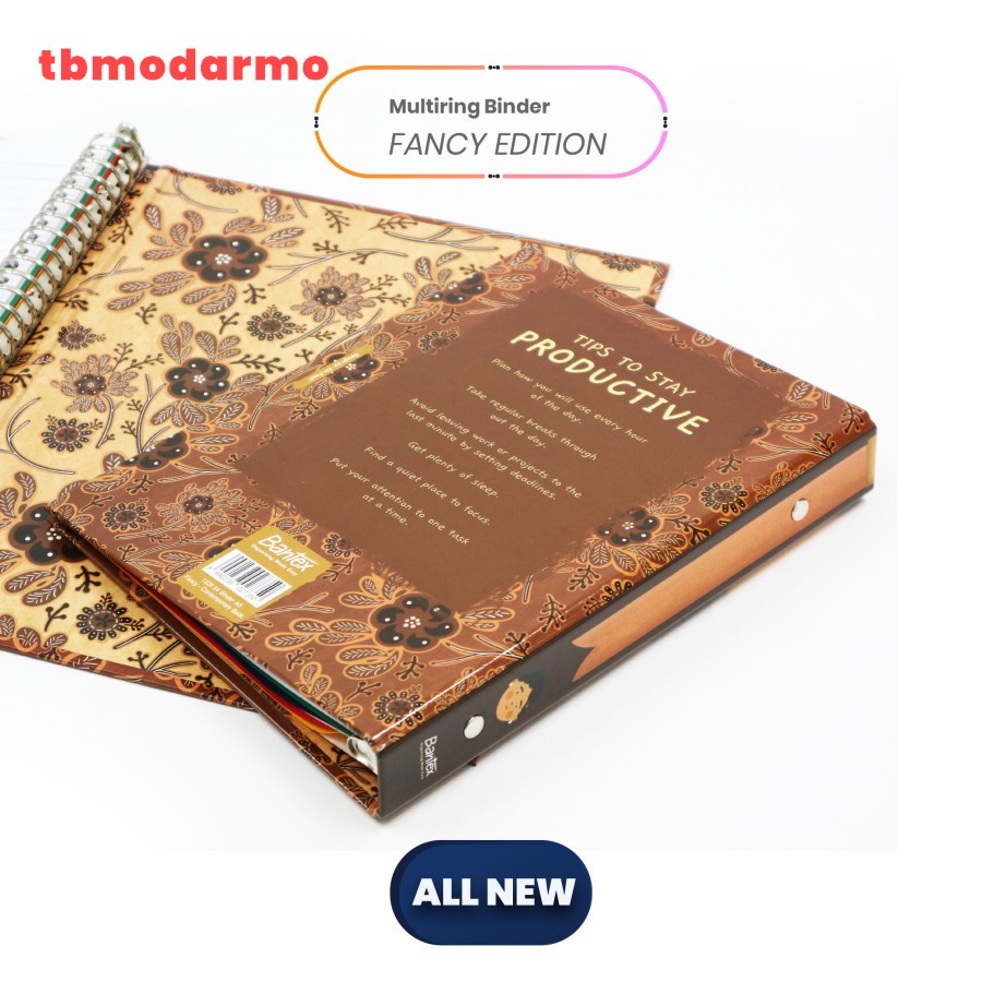 TBMO Bantex Binder B5 25mm 26 Ring Fancy Batik 1328 54