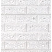 FYGALERY HL0063 Wallpaper Dinding Foam Batu Bata 3D Sticker Wall Decoration Dekorasi Rumah Murah-Putih