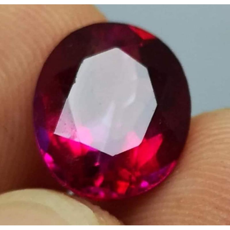 Natural red topaz cutting memo ACC gem lab