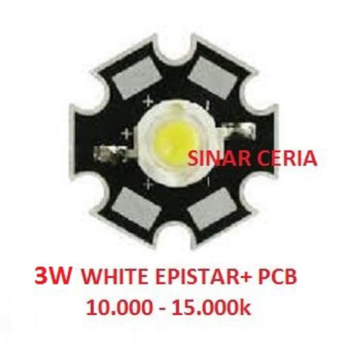 Ready Stok Pcb High Power Led 3w Putih Epistar 10 000  15 000k Hpl 3 Watt White Berkualitas