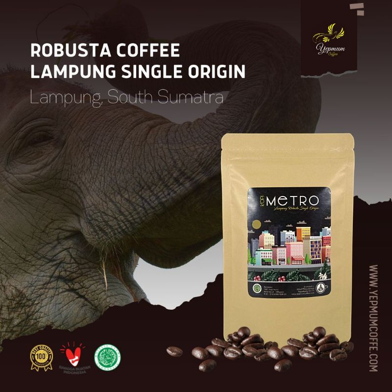 

Kopi Lampung Robusta Single Origin 100g - Yepmum Coffee