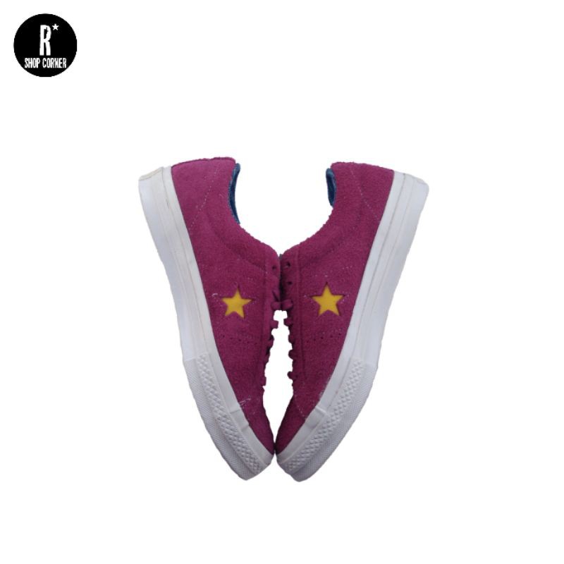 Converse One Star Ox Rose Maroon Original