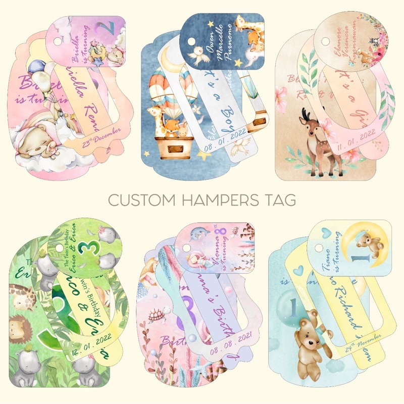 

Hampers Tag 4 in 1 / Hang Tag / Custom Hampers Tag / Custom Hang Tag / Hang Tag Murah / Hang Tag Theme / Hang Tag Design / Aesthetic by Caroline / dSign by Caroline