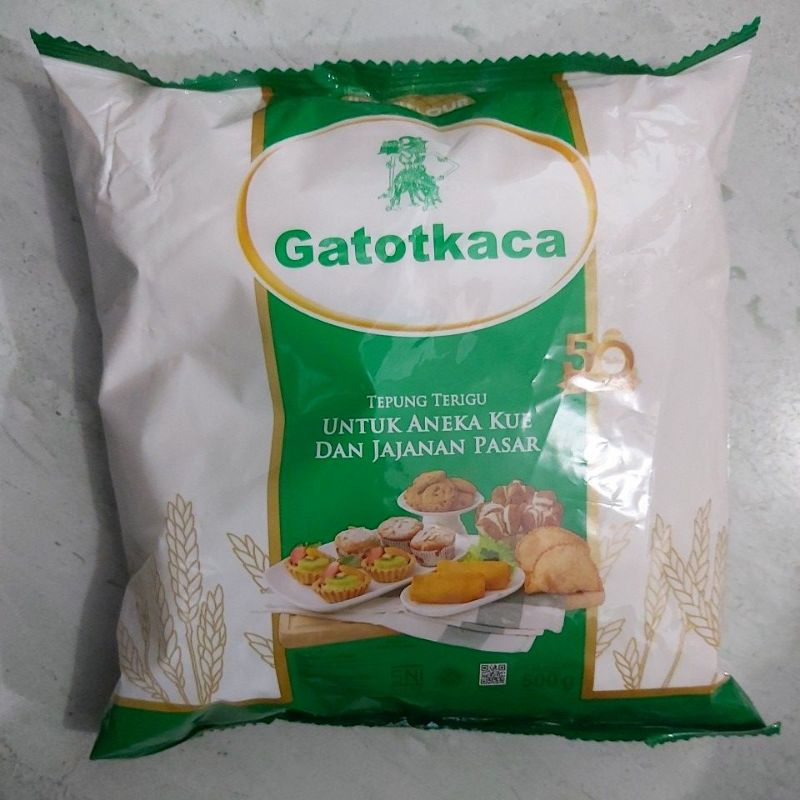 

Tepung terigu protein rendah(gatot kaca 500gr)
