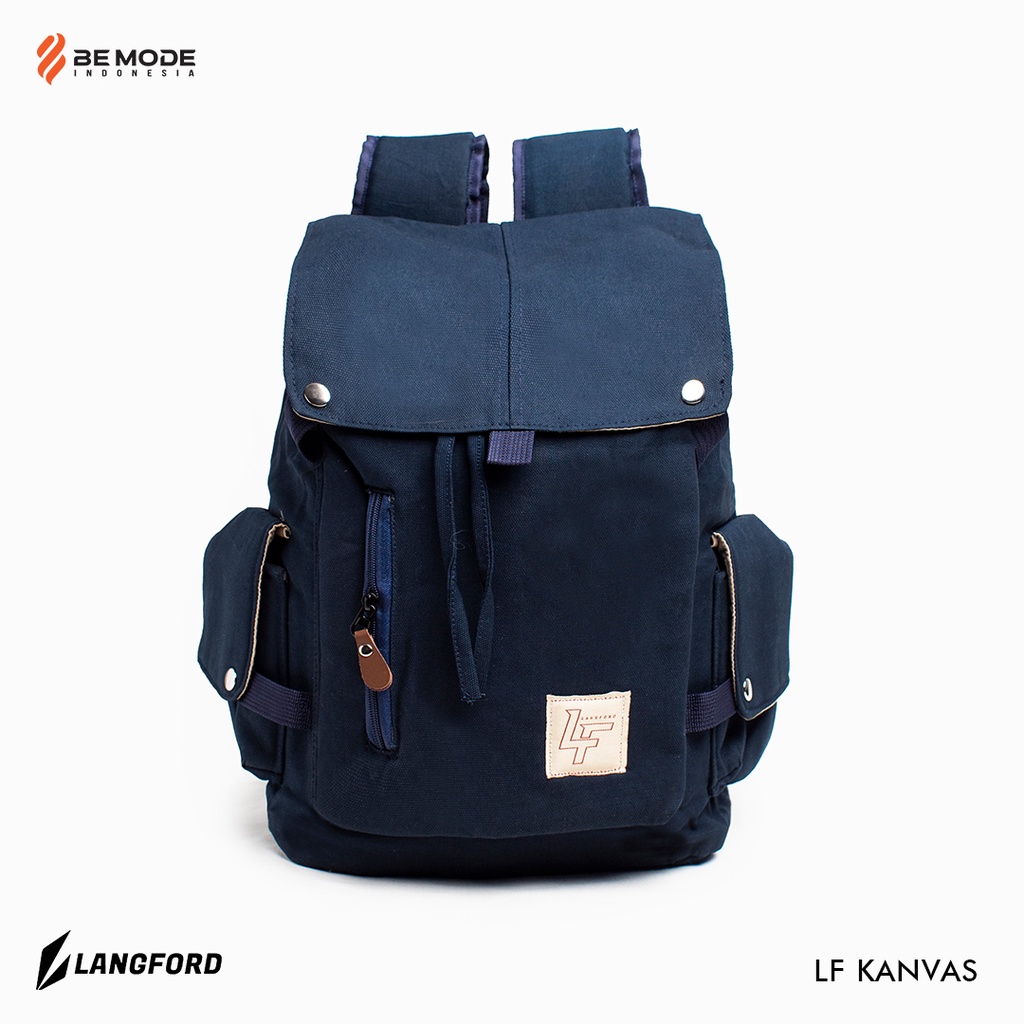 Tas Ransel backpack Polos canvas vintage casual - Leona – LANGFORD