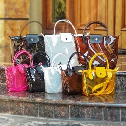 BIG PVC BAG (PREORDER) mika semi transparant tas transparan new normal