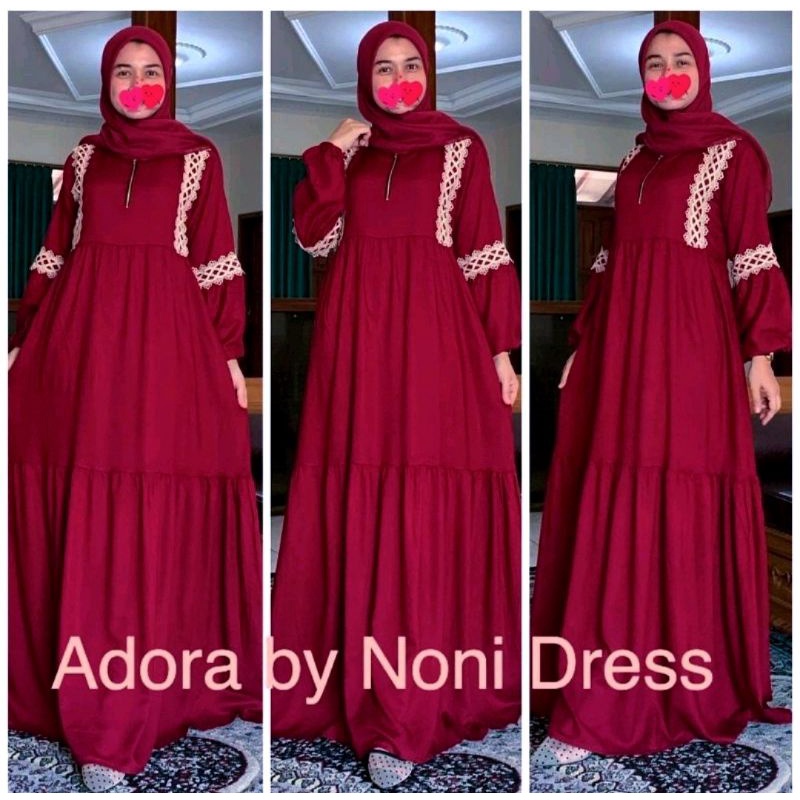 Gamis Sutena Matt Rayon Santung Fashion Wanita Busana Muslim Terbaru