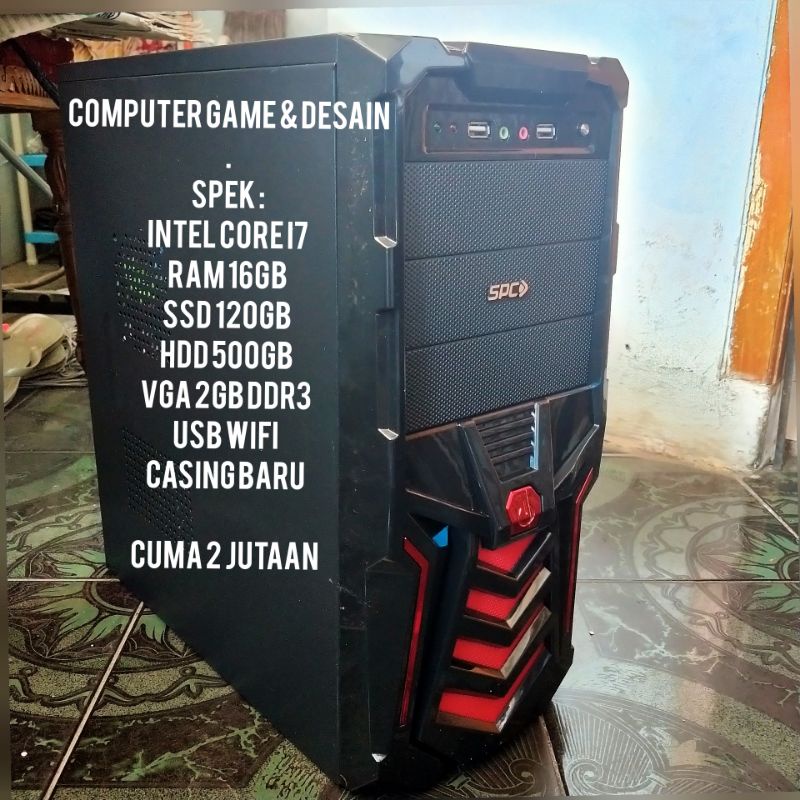 PC rakitan gaming Xeon X3450 Ram 16GB (setara core i7 870) siap Overclock OC