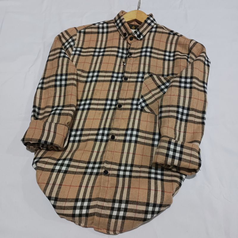 Kemeja flanel pria unisek flanel wanita panjang kotak-kotak kualitas impor bisa pilih motif-Mocaberry