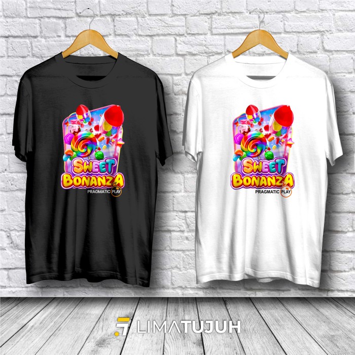 Kaos Sweet Bonanza 3D Pragmatic Logo Baju Distro