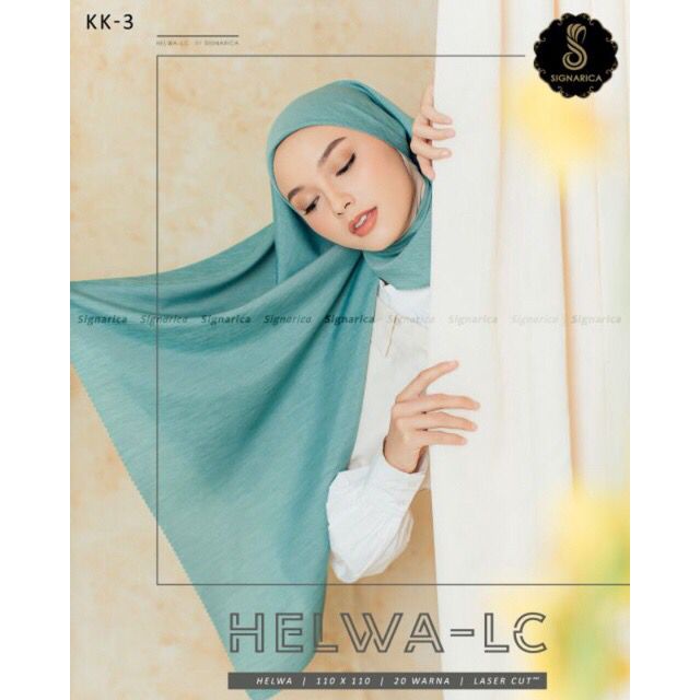 JILBAB SEGI EMPAT HELWA LASER CUT LC SIGNARICA KATUN HIJAB  IMPORT SEGIEMPAT