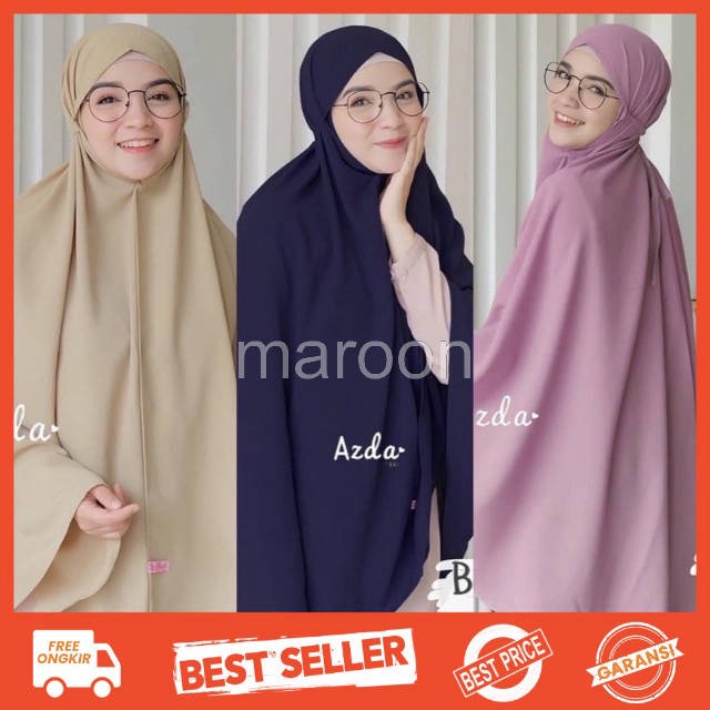 Hijab Instan Bergo Wolfis Jnp XXL tali / khimar jumbo non pet XXL tali