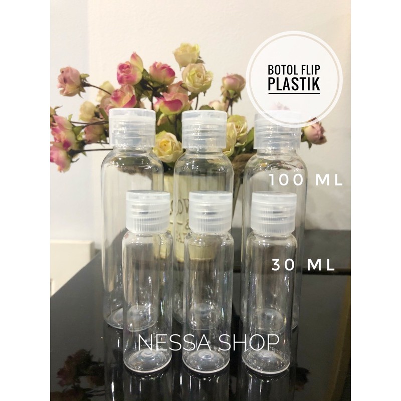 Botol Plastik PET Flip 10,20,30,60,100 ml