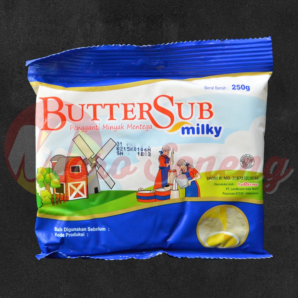 Buttersub Milky Sachet Pengganti Minyak Mentega Rasa Aroma Susu