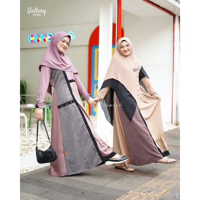 NEW Vallery Dress Set Mouza/ Vallery Dress Set Mouza, Gamis mewah Mouza