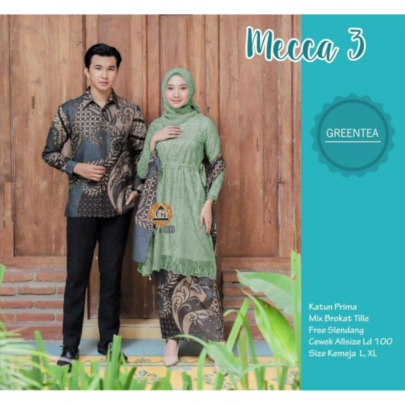 Batik Couple modern Mecca, batik buat lamaran kebaya couple kebaya tunangan kebaya wisuda