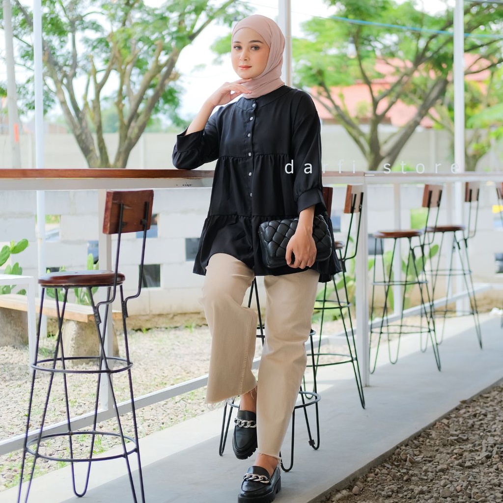 Zesha Blouse - Size S M L XL XXL 3XL 5L - Blouse Korea Jumbo - Atasan Wanita Jumbo - Atasan Korea Big Size