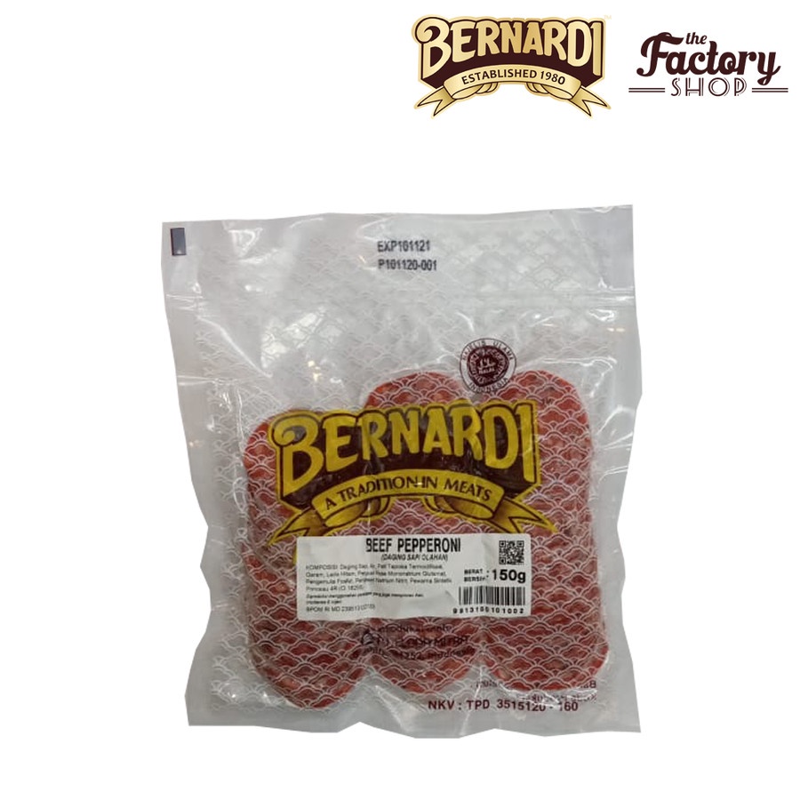 

BERNARDI BEEF PEPPERONI 150G (9913150101)