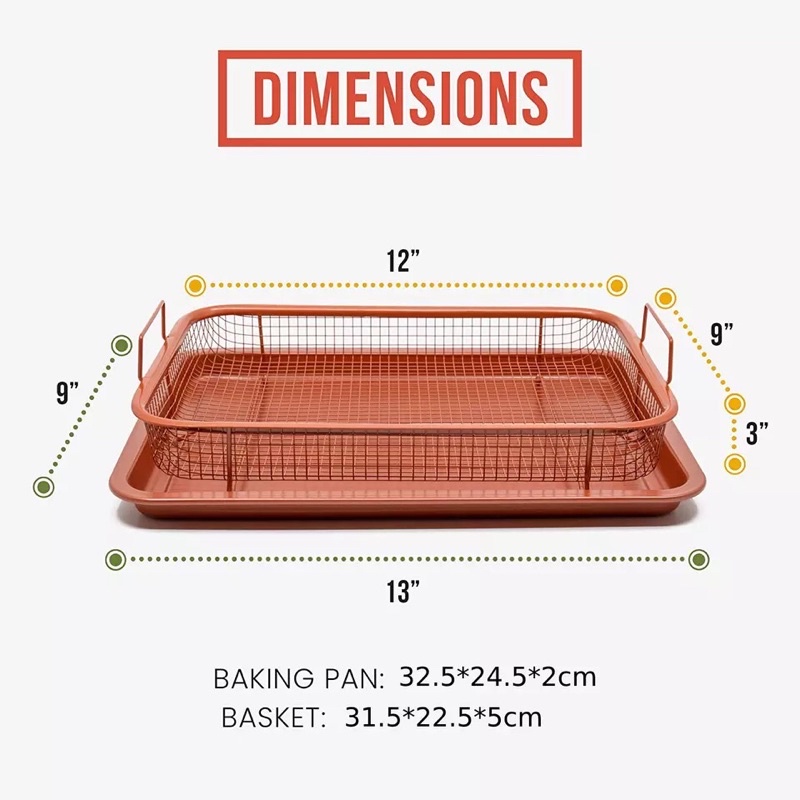 Cooper Crisper Tray Oven Tray Peniris Minyak Cooling Rack