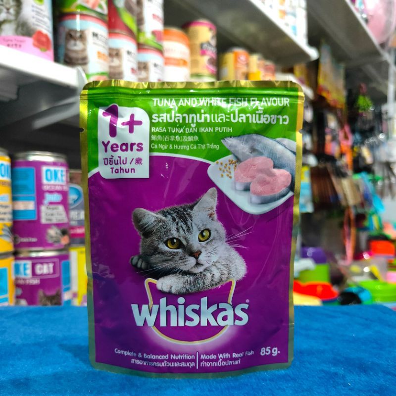 Whiskas Sachet Tuna and Whitefish Flavour 85gr Makanan Basah Kucing Whiskas  Pouch