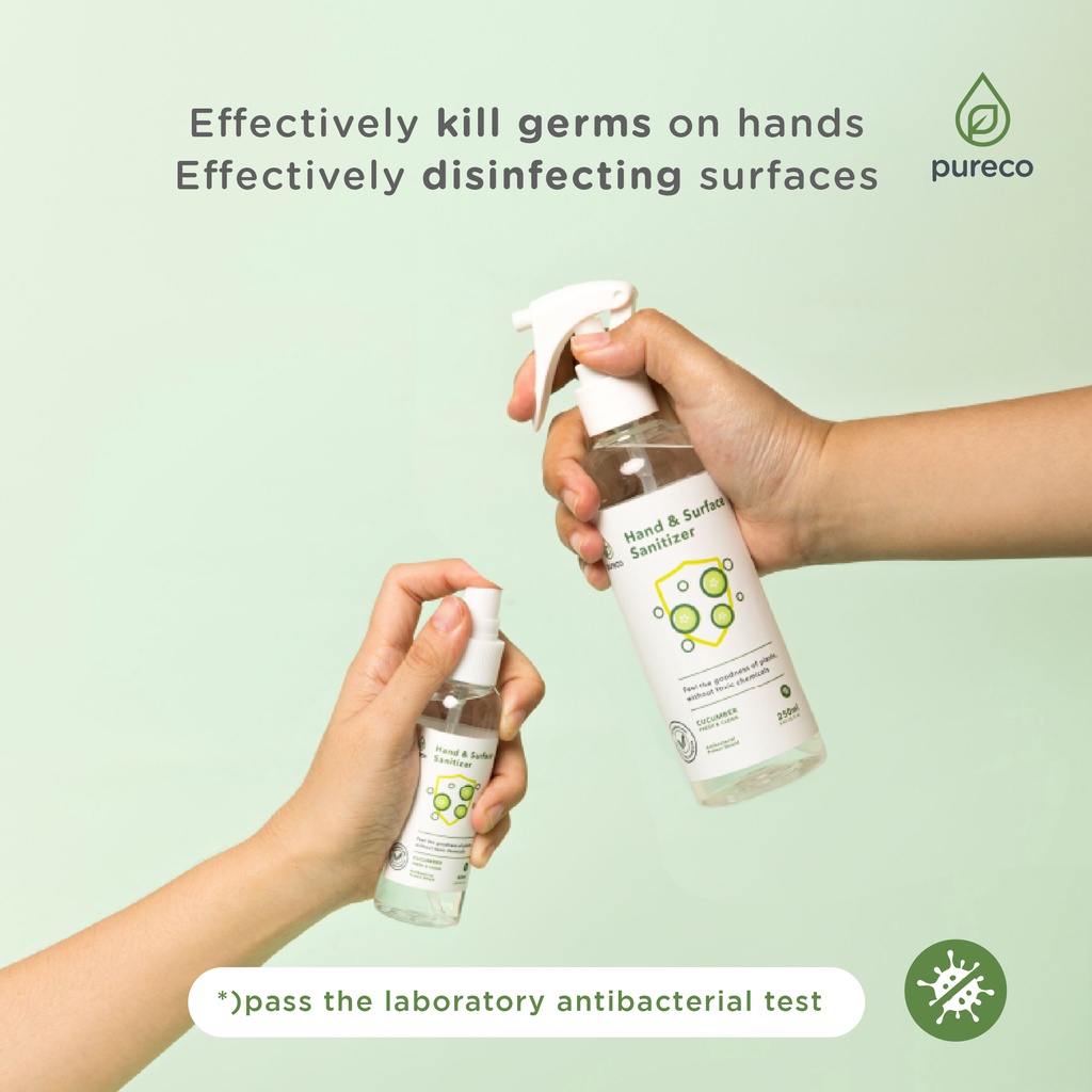 Pureco Hand &amp; Surface Sanitizer (Cucumber) - 60 &amp; 250 ml