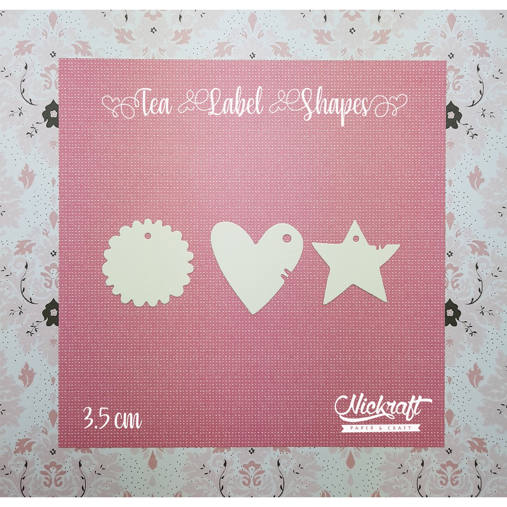 

TEA LABEL SHAPES - BAHAN SCRAPBOOK TAG LABEL KECIL KARTU UCAPAN MINI HAMPERS