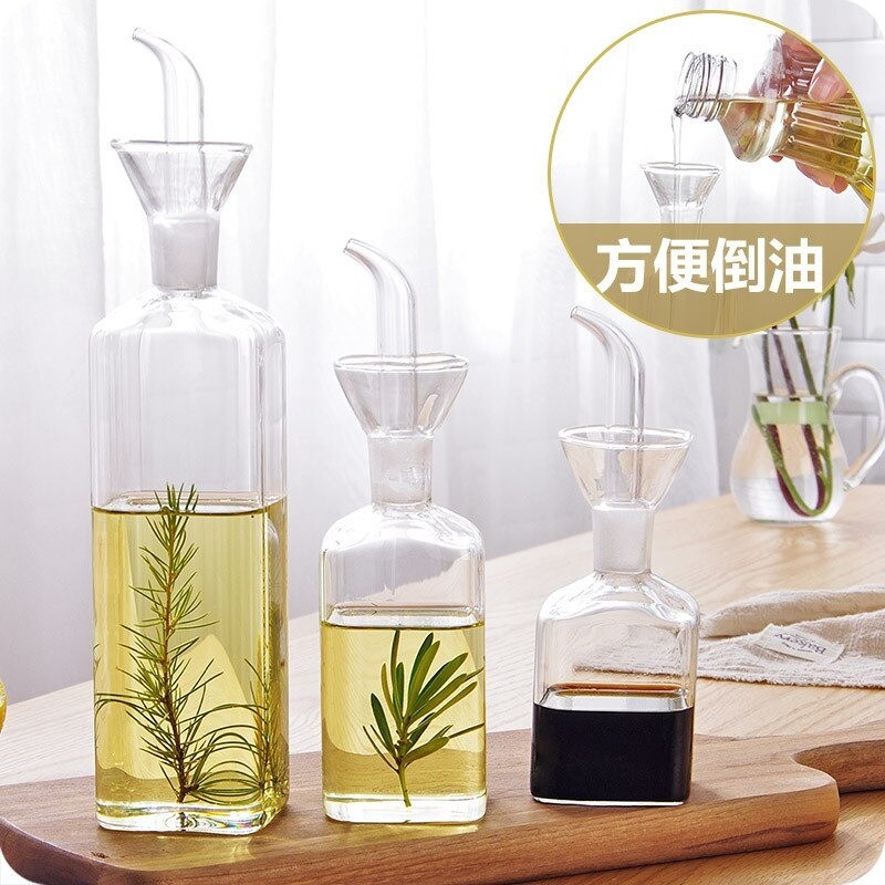 Botol Minyak Olive Oil Borosilicate Glass - EC200 - Transparent