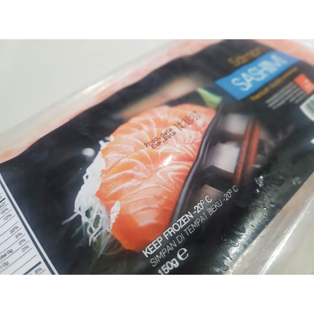 

SALMON SASHIMI CUT NORWAY (FROZEN) 150 GR PER PACK