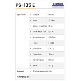 Shimizu Pompa Air PS-135BIT