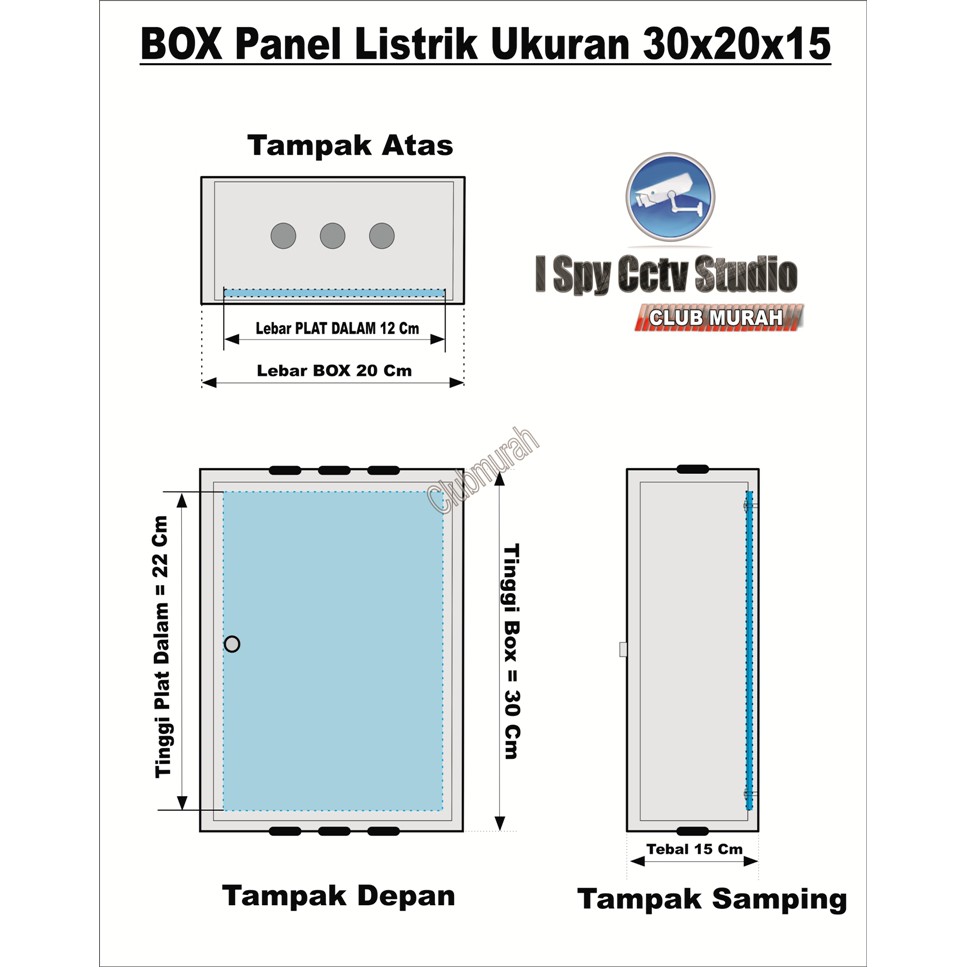 Box Panel Listrik 30x20x15 Box Dvr Box Listrik Ukuran 30cmX20cmX15cm Coating Powder