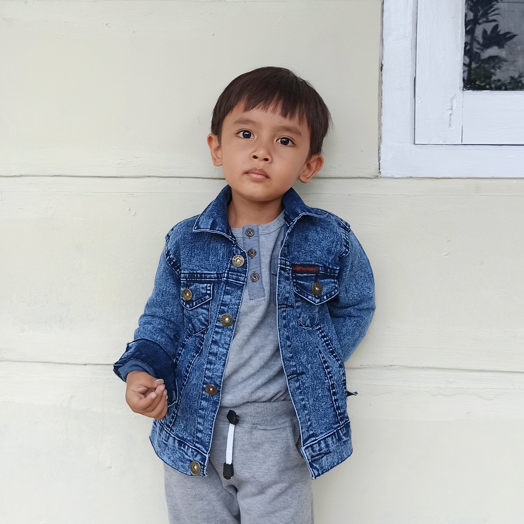 CARVA JAKET JEANS DENIM ANAK LAKI LAKI PEREMPUAN  JAKET BAYI JEANS BAYI ORIGINAL DENIM REALPICT