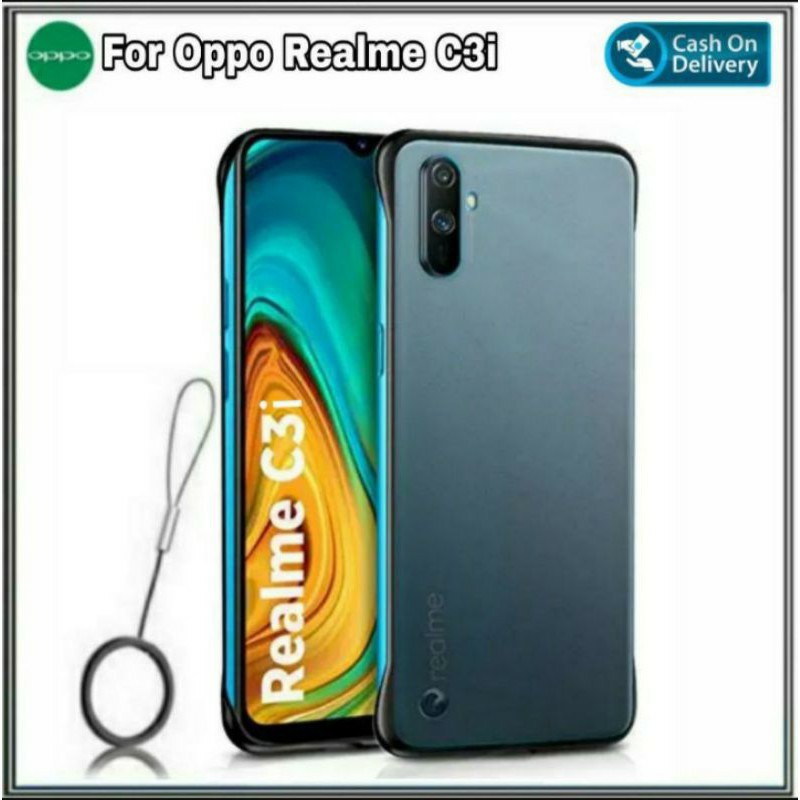 Hard Case OPPO  REALME C3i Frameless Transparent Matte Fingger Ring Casing