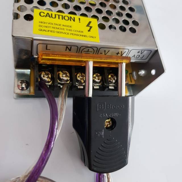 PSU CCTV POWER SUPPLY CCTV 12V 5A 12 VOLT 5 AMPERE + KABEL STEKER