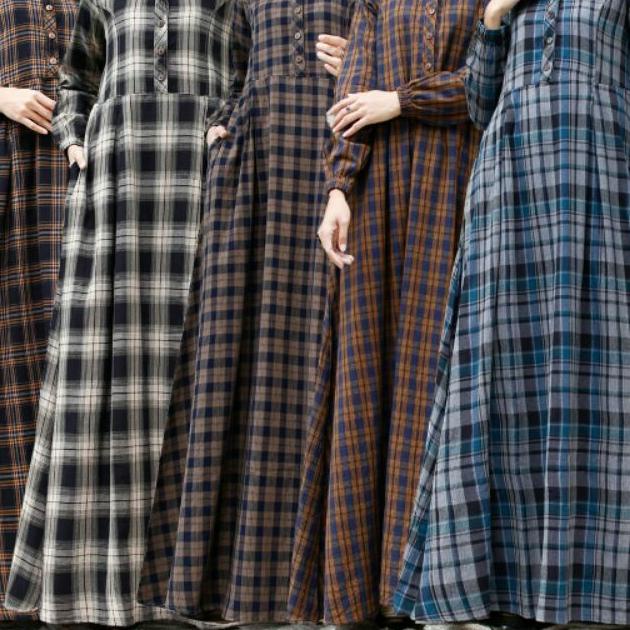 ➲ Radiafashion Gamis Flanel Impor Kotak-Kotak original Tatu terbaru TATU ➪