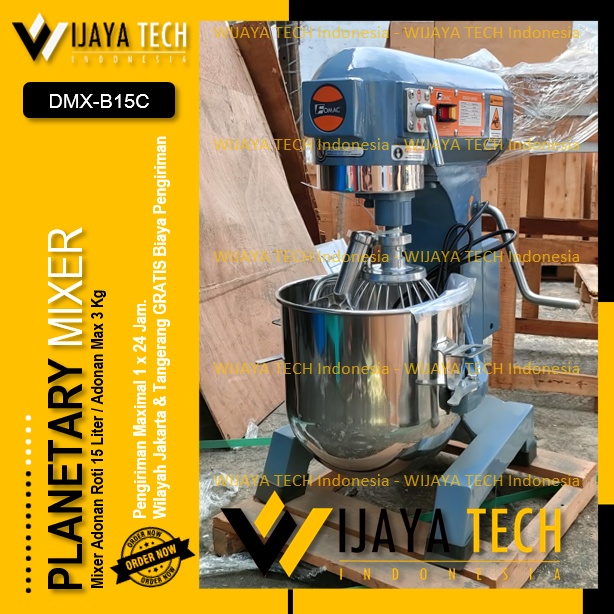 Planetary Mixer 15 Liter FOMAC DMX-B15C Mixer Adonan Roti 15 Liter Mixer Kue 15 L Stand Mixer 15L Do