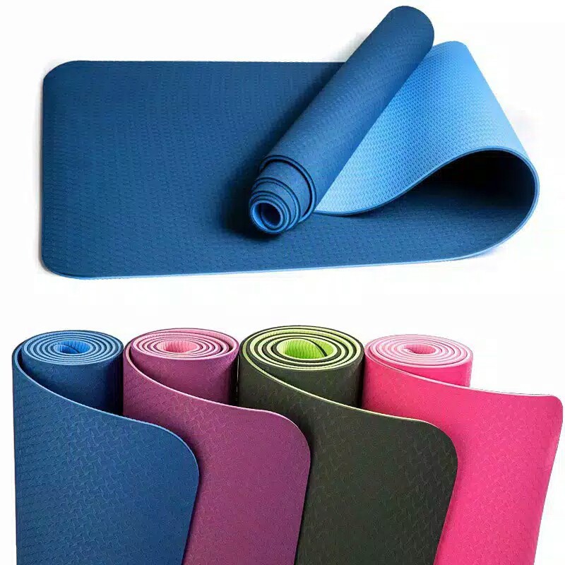 [BISA COD] Matras Yoga Anti Slip Yoga Mat Pilates Matras Olahraga 5mm + Free Gratis Yoga Bag