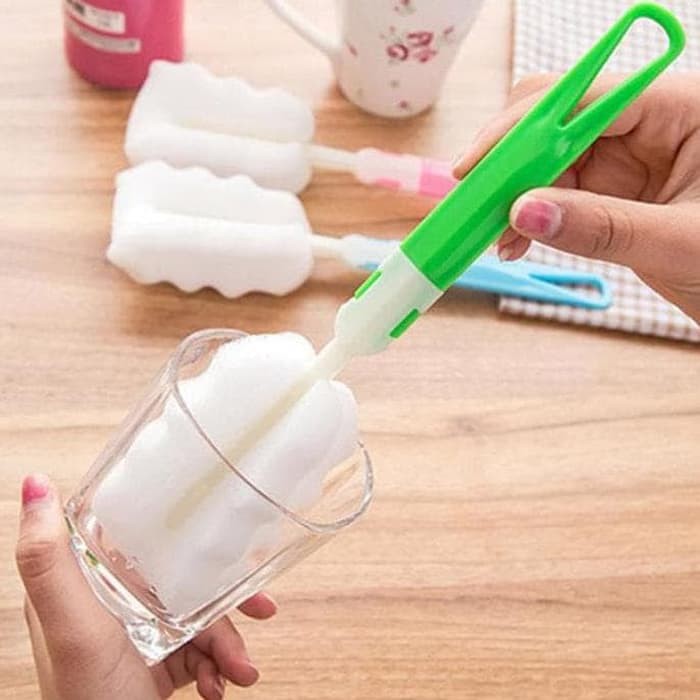 [DEASTORE] Alat Pembersih Botol Kepala Spons Botol Cleaner Sikat Botol Susu Pembersih Gelas