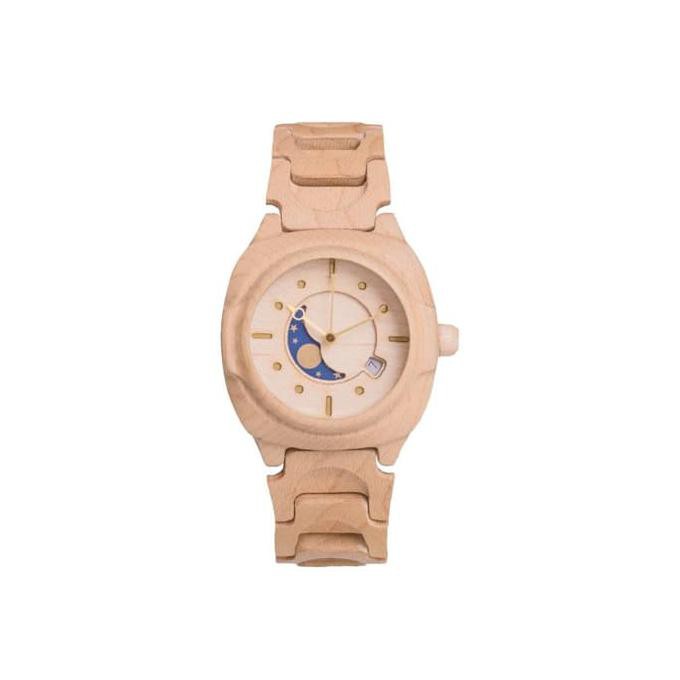 Matoa Rakai Full Moon Jam Tangan Kayu Pria/Wanita/Unisex - Maple