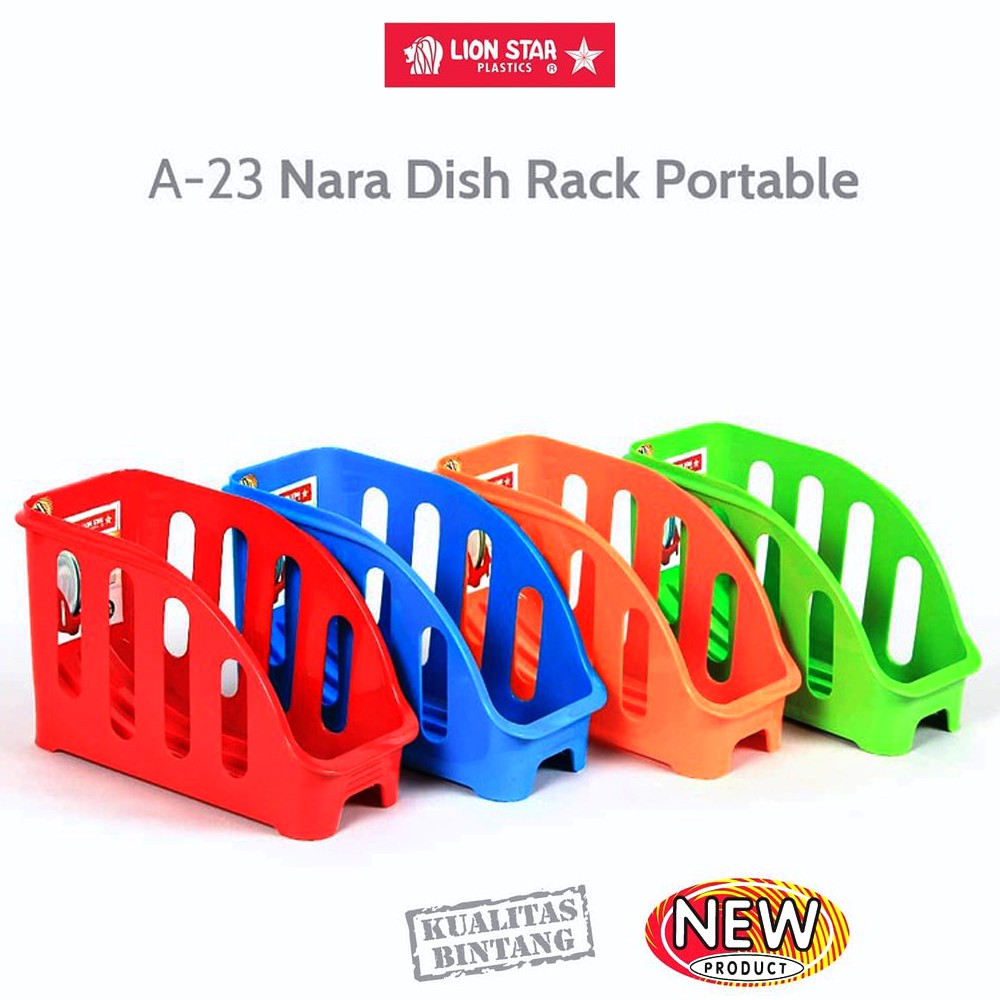 Rak Piring Plastik / Rak Organizer Plastik Lion Star - Dish Rack Portable Mini Nara