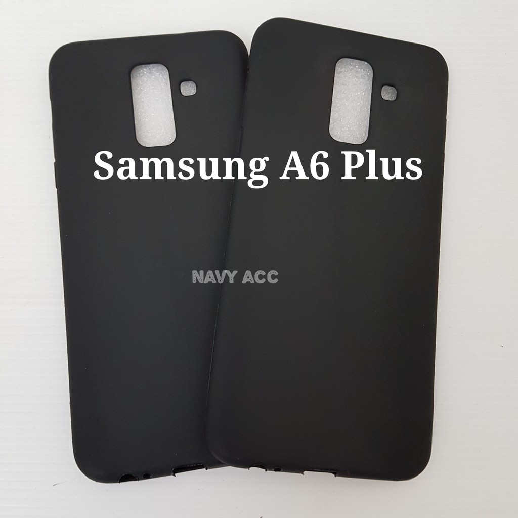 Case Samsung A6 Plus - Softcase SILICON THIN Doff BLACK MATTE A6 Plus