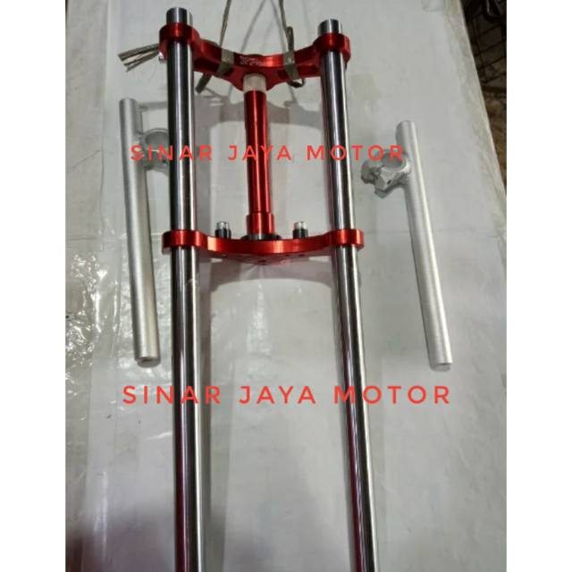 Segitiga ayam jago drag shock depan avacham plus stang 15 drajat  diameter  as 26m  vega r 1set